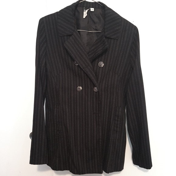 Vintage black pinstriped blazer - Picture 1 of 3